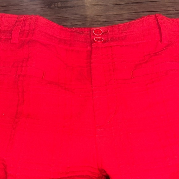 Anthropologie The Essential Slim Red Jacquard Size 8 - Picture 4 of 5
